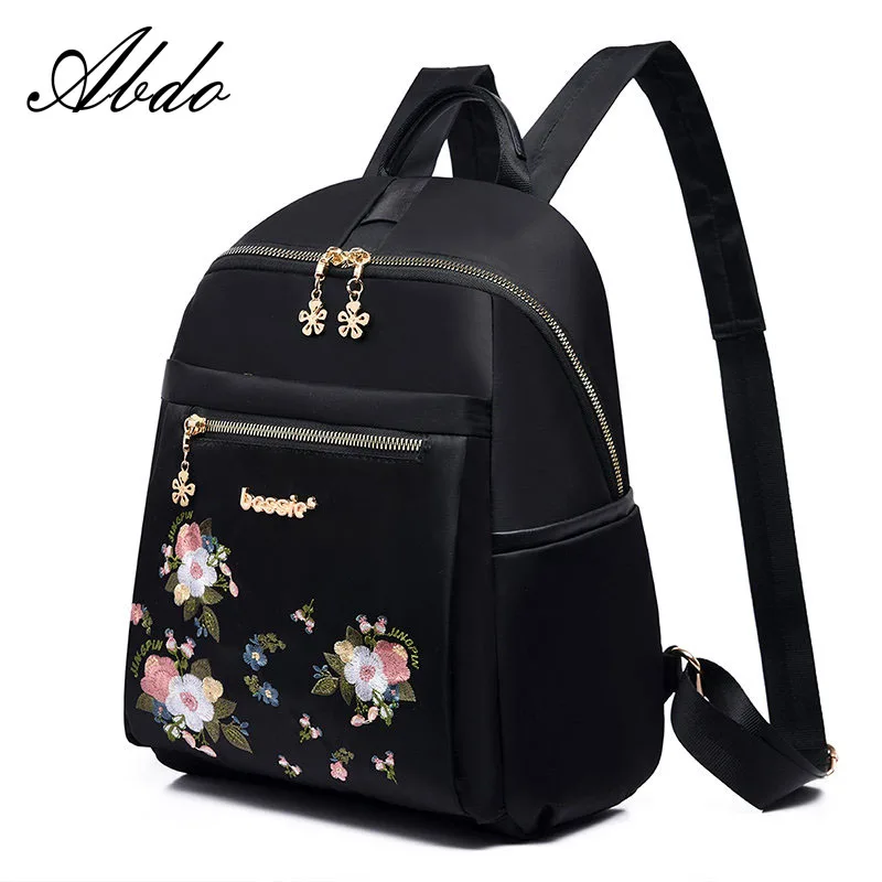 

Oxford Women Backpack Fashion Female Small Bagpack Schoolbag for Teenager Girls Embroidery Multifunction Backpack 2019 Sac A Dos