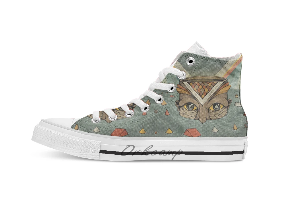 

Eight Feet Beneath The Surface Novelty Design breathable casual High Top lace-up Canvas shoes sneakers
