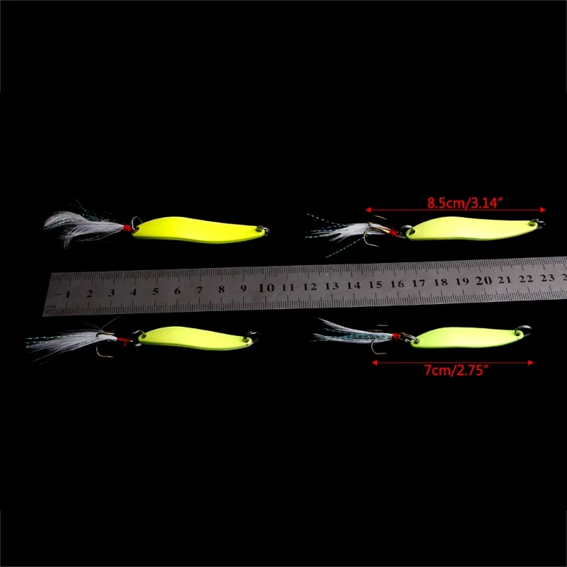 Рыболовные металлические люминесцентные приманки тройные Крючки блесна