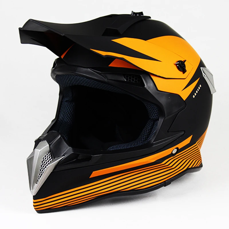 Мотоциклетный шлем оранжевый защитный для квадроциклов|motocross helmet|dirt bike helmethelmet moto