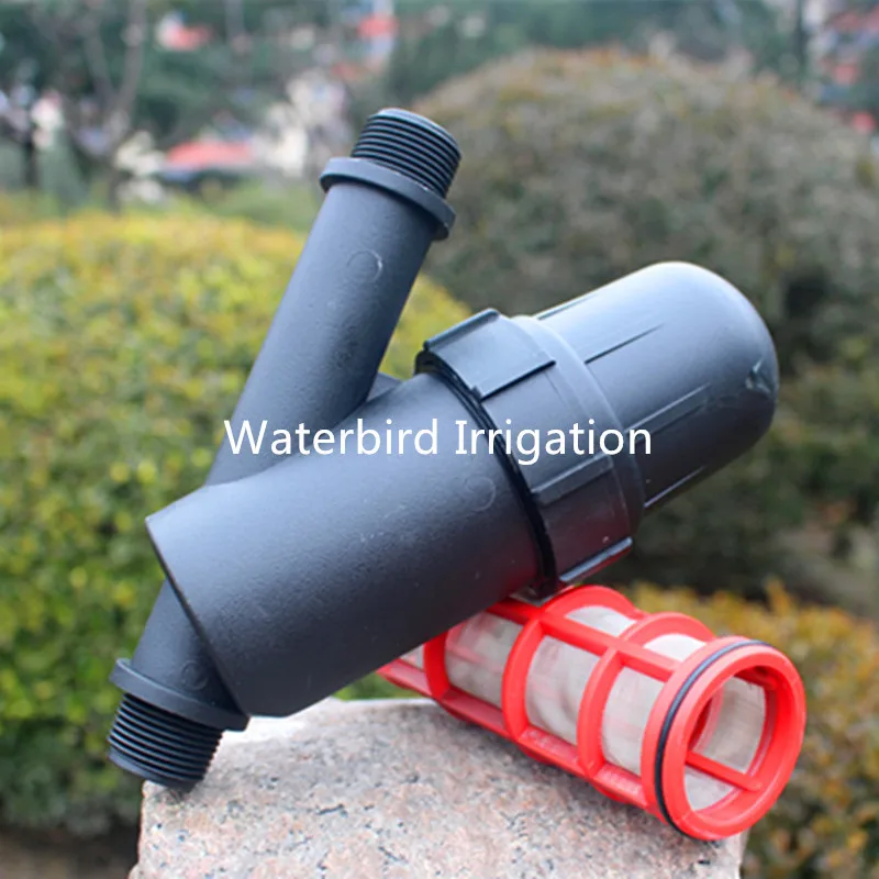 3/4" MNPT Inlet and Outlet Plastic Screen Filters With Pipe Thread With