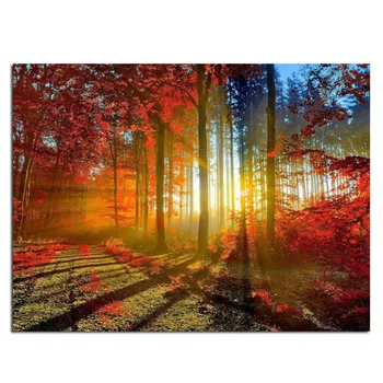 

Forest sunlight 40x30cm Full drill diamond embroidery 3d diamond cross stitch fashion diamond mosaic pictures of rhinestones