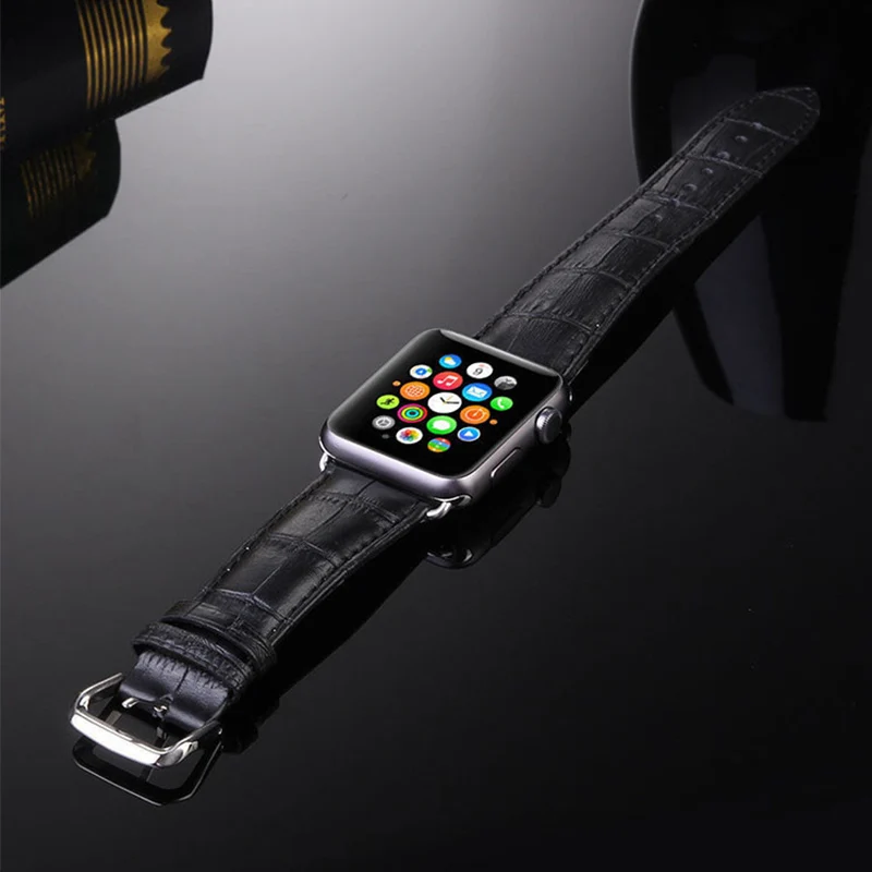 red Quality Genuine Cow leather strap bracelet watch band 42mm 38mm Apple iWatch new series 1 2 3 for sale