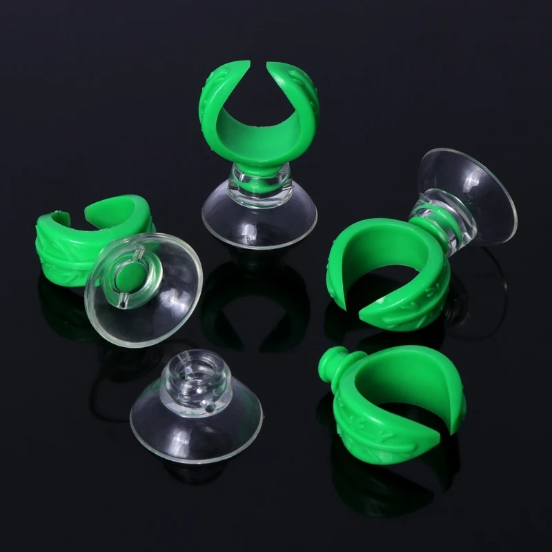 

4pcs Aquarium Water Tube Clip Leaf Shape Suction Cup Pipe Fish Tank 14.6/17.6mm Aquario Accessory Aquario pipe clipper