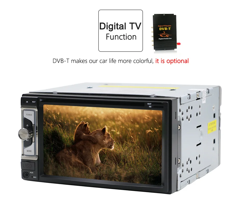 Excellent Eunavi Universal 2 Din Android 8.1 Car DVD Player Radio Stereo System 2din GPS Navigation WiFi Bluetooth Touch Screen 1024*600 13