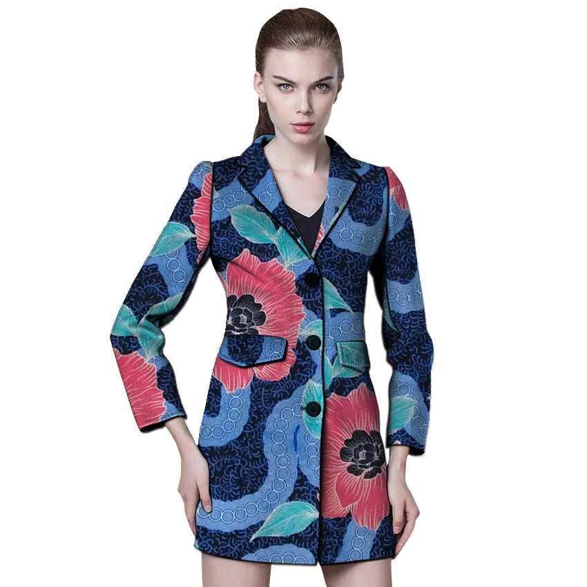 Customized Lady's Wear African Long Blazers Female Fashion Pattern Ankara Print Suit Jacket For OL Outfits Dashiki Clothing - 33009281124 Customized Lady's Wear African Long Blazers Female Fashion Pattern Ankara Print Suit Jacket For OL Outfits Dashiki Clothing - 33009281124