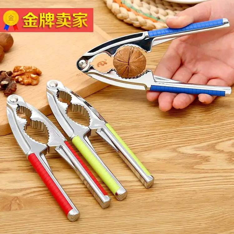 

Stainless steel multifunctional small walnut folder tools nut plier pecornut clip dried fruit tongers