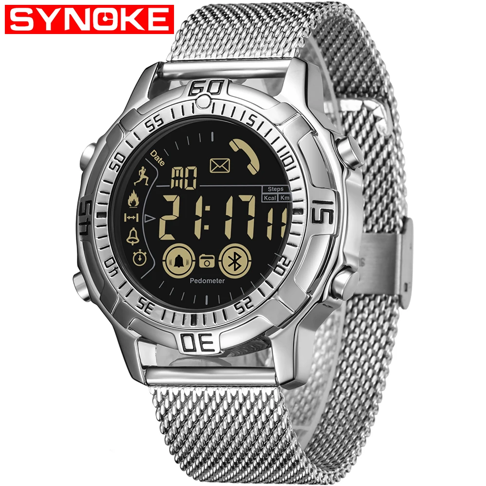 

SYNOKE Reloj Smartwatch Hombre Message Reminder Casual Pedometers Sport Watch Men Smart Watch Men Waterproof Android IOS Watches