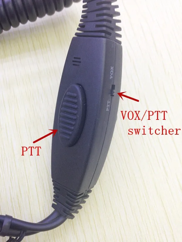 Пыль Шум шумоподавления наушники с палец PTT MIC VOX к разъем для Kenwood Baofeng, PUXING, TYT, TONFA портативная рация