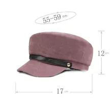 Зимние шапки для женщин Зимняя кепка шерстяная шапка женская кнопка Гольф Кепка солнцезащитный козырек шапка черная Осенняя теплая хлопок полиэстер