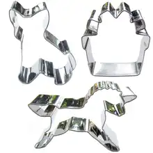 Собаки, лошади, подарочные коробки формы 3 шт. для резки печенья формы, инструменты для выпечки, украшения торта мягкие инструменты для изготовления конфет