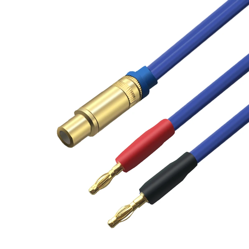 HIFI Audio Cable Female RCA to 2 Banana Plug Amplifier Active Speaker