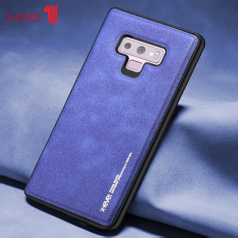 

For Samsung Galaxy Note 9 Back Case Soft Silicone Edge PU Leather Shockproof Business Cover Case For Samsung Galaxy Note9 Cases