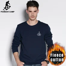 Pioneer camp neue 2016 herbst winter mode mens hoodies beiläufige 100% baumwolle verdicken fleece crewneck hoodie sweatshirt 405102