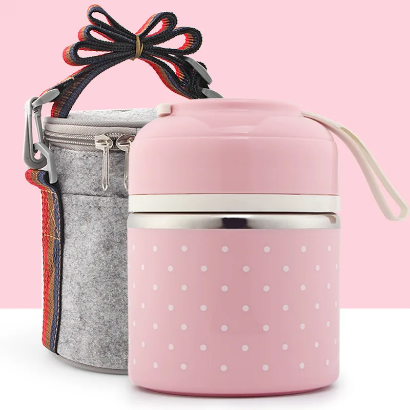 

Hot cute Japanese hot spring lunch box leakproof stainless steel lunch box children portable picnic school food container box