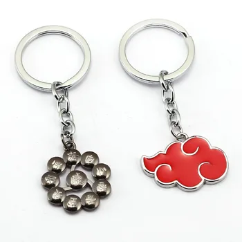 

12pcs/lot NARUTO Keychain Anime Key Chain Sasuke Gaara Key Ring Holder Pendant Akatsuki Chaveiro Jewelry Souvenir
