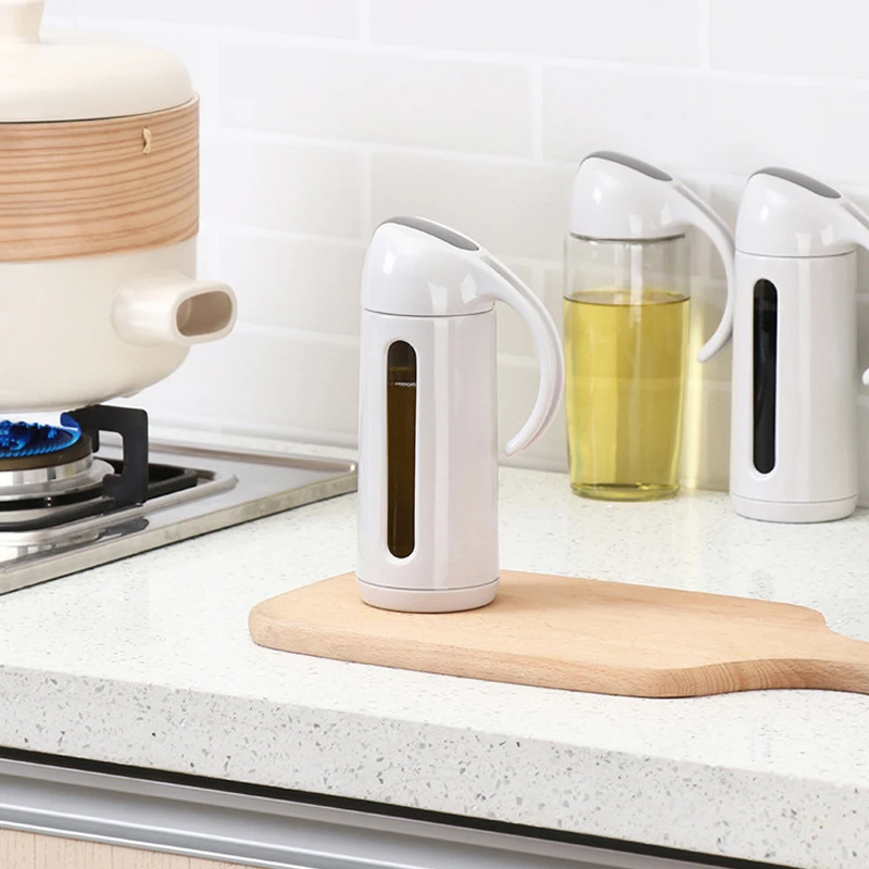 Oil Dispenser Pourer Bottle Glass Oil Vinegar Bottle Gravy Boats Pot Leak-proof Kitchen Healthy Sauce Bottle Cooking Tools