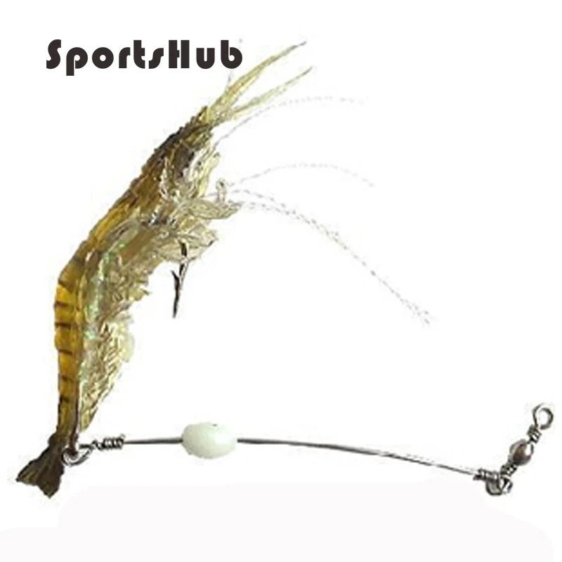 

SPORTSHUB 10CM 6G 5PCS Luminous Soft Lures Fake Shrimp Lures Soft Baits Soft Fishing Lures Fishing Baits Artificial Baits NR0022
