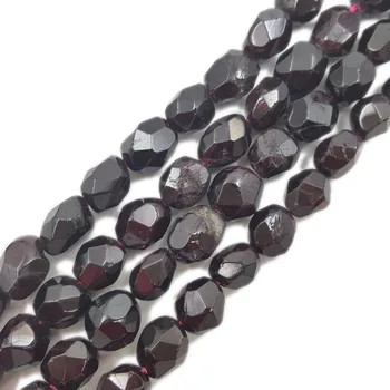 

LiiJi Unique Garnet Faceted Loose Beads Appprox 10x12mm For DIY Jewelry Making approx 39cm