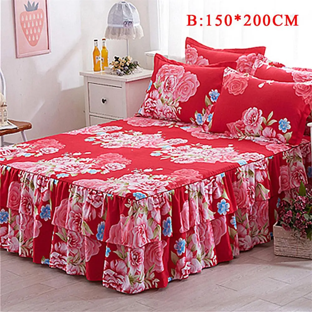 Новое поступление 180*200 см и 150*200 красивое платье кровать с цветком принтом Love Eternal