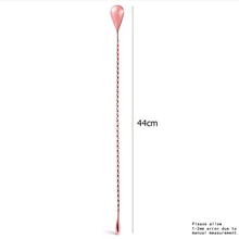 WOWSHINE 44 см 304 нержавеющая сталь бар ложка для перемешивания напиток ложки для размешивания инструменты бармена Коктейльная ложка