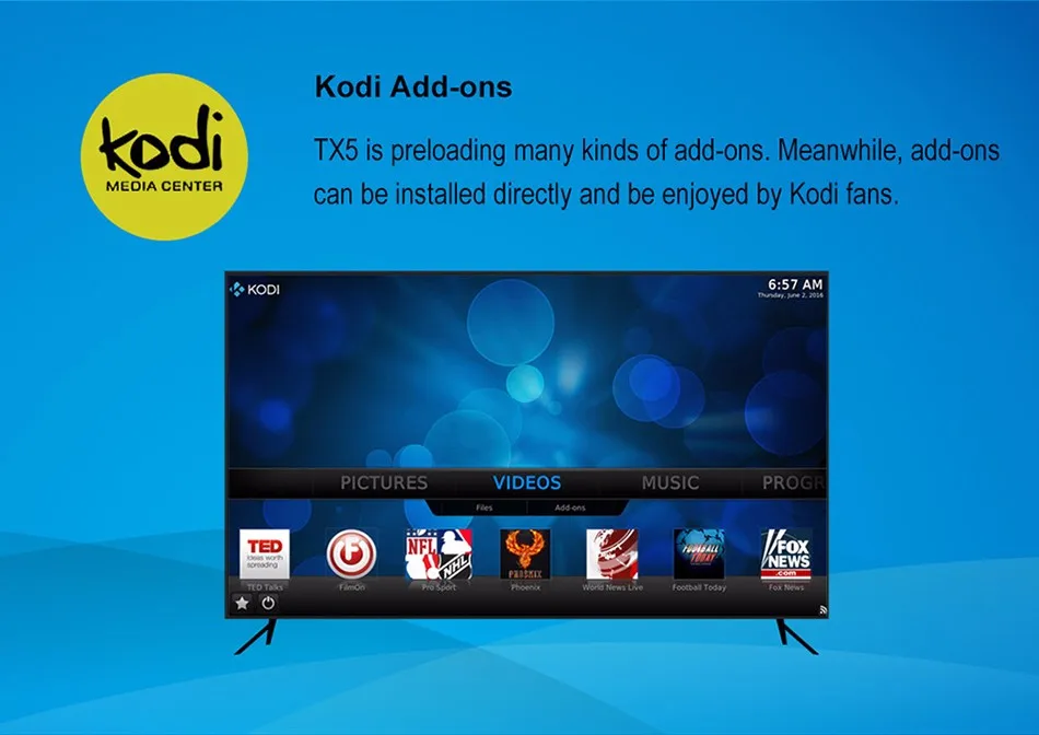 Tanix TX5 Pro Amlogic S905X Android 6.0 TV Box 1.5GHz 2G-16G KODI Smart TV 1 2-6