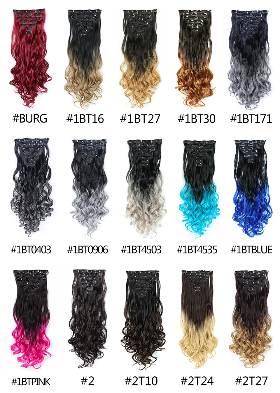 no cabelo 22 polegadas 130g 7 peças