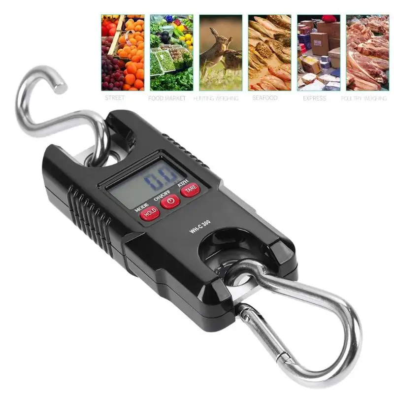 

300kg Industrial Hanging Weight Scales Mini Heavy Electronic Portable LCD Digital Hook Hang Industrial Balance Weight Scales