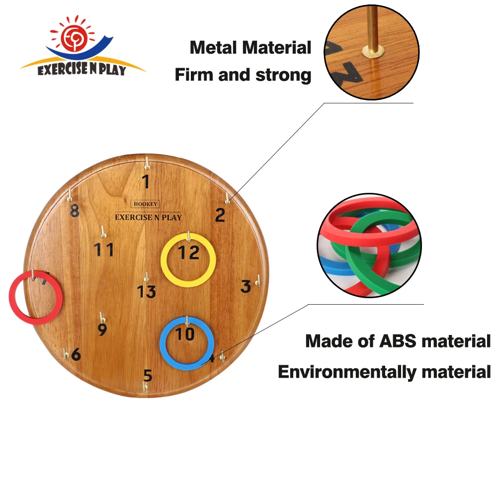 Забавные детские спортивные игрушки для улицы, кольца-кольца, пластиковые кольца, деревянные дисковые игровые наборы, семейные игры для взрослых и детей