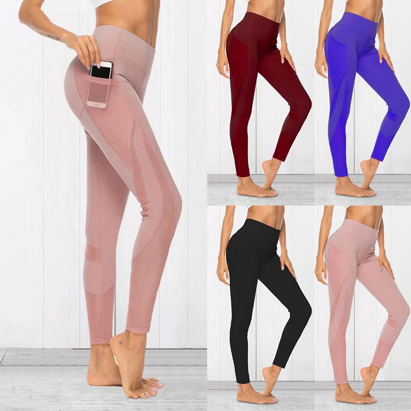 

Sport Leggings For Women Seamless Gym Fitness Leggings Female Solid Trousers High Waist Tights Push Up Yoga Pants Sportswear