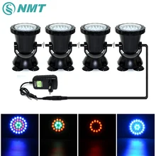 IP68 Водонепроницаемый светодиодный светильник для подводного плавания RGB, светильник для аквариума и бассейна, Светодиодный точечный светильник для аквариума Piscine с вилкой EU/US