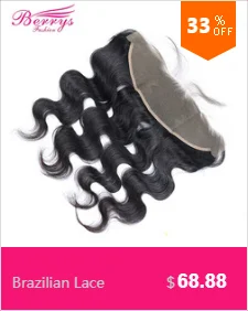 [Berrys Fashion] полностью кружевные человеческие волосы парики прямые 130% плотность натуральные волосы часть перуанские волосы remy