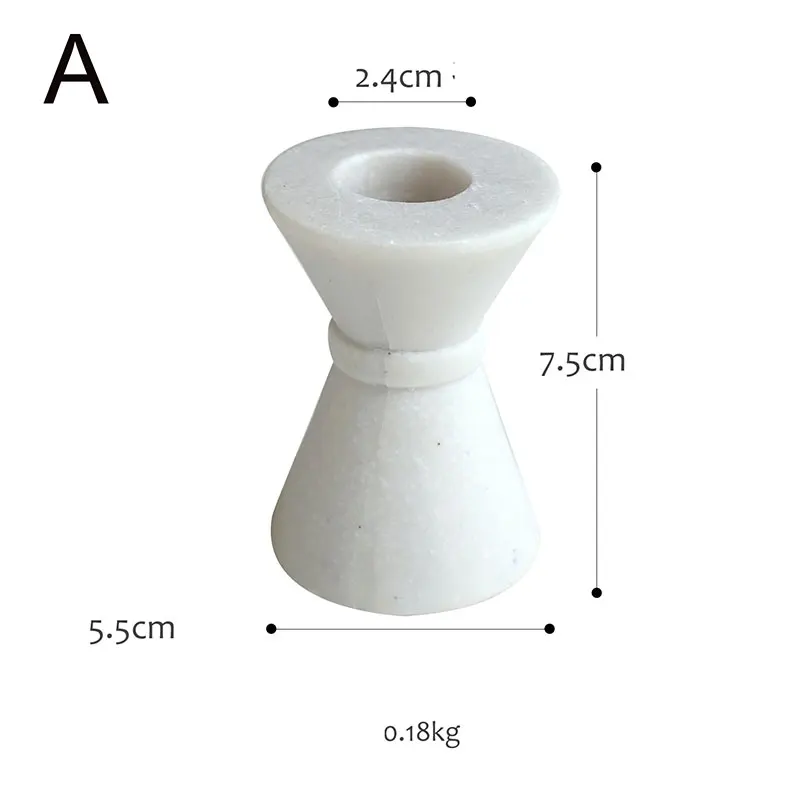 1 шт. терраццо подсвечник для украшения дома Каменный Подсвечник идеальный подарок и использовать для свадьбы, вечерние, спа или ароматерапии - Цвет: A