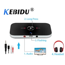 Kebidu B6 2 в 1 Bluetooth 4,1 передатчик и приемник беспроводной A2DP аудио адаптер Aux 3,5 мм стерео аудио плеер для ТВ смартфона