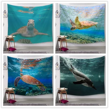 

Polyester Tropical Turtle Pattern Wall Cloth Hanging Tapestry Wedding Party Gift Bedspread Beach Towel Yoga Picnic Mat