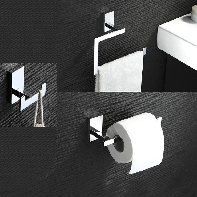 Modern Wall Mounted Bathroom Accessories Accessory 3 Piece Set Modern Wall Mounted Bathroom Accessories Accessory 3 Piece Set Toilet Roller Towel Holder Robe Hooks Hanger
