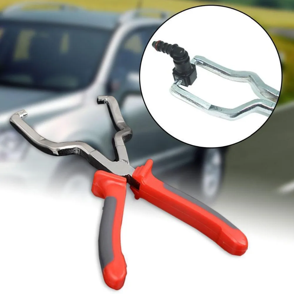 

Stainless Steel Fuel Line Petrol Clip Pipe Hose Release Disconnect Removal Pliers Tool Rubber Grip