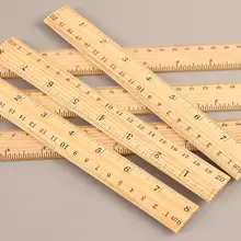 Règle en bois Double face 15cm 20cm 30cm, outil de mesure, papeterie scolaire et de bureau, 1 pièces