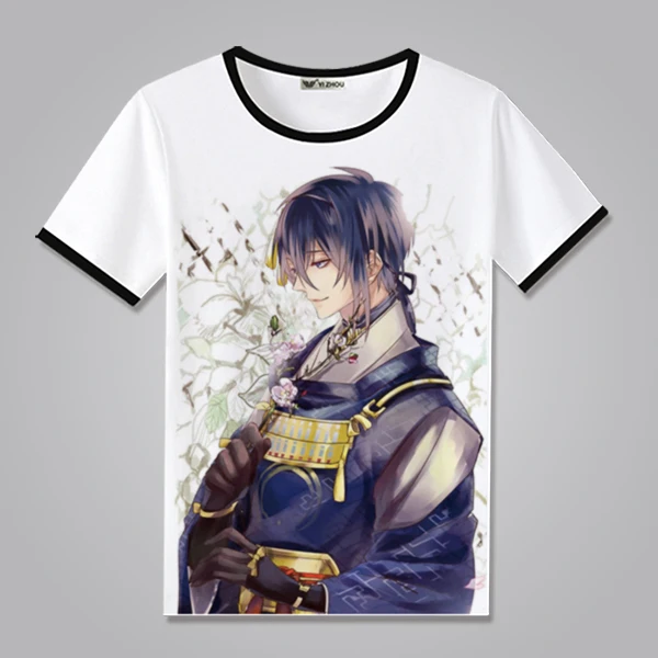 High Q унисекс Touken Ranbu Online Mikazuki Munechika kogitsunemaru fox ball tsurумару Kuninaga футболка