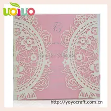 Свадебные украшения вечере свадебные приглашения для печати карт кружева цветок Роза пользовательские конструкции свадьбы карты