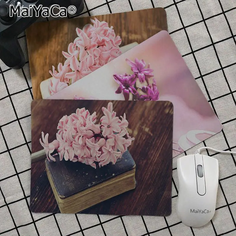 Maiyaca новый дизайн книги на Hyacinth небольшой коврик для мыши ПК компьютерный коврик Лидер продаж оптовая продажа подставка под руку мышь