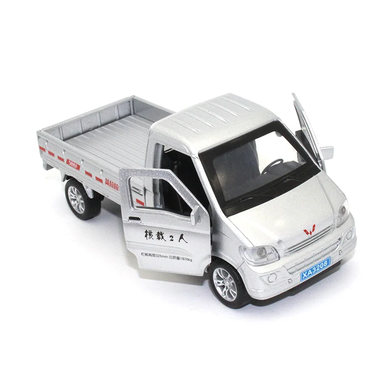 

1:32 Wuling Hongguang truck Diecast car model Collection decoration sound light Pull back kids toys
