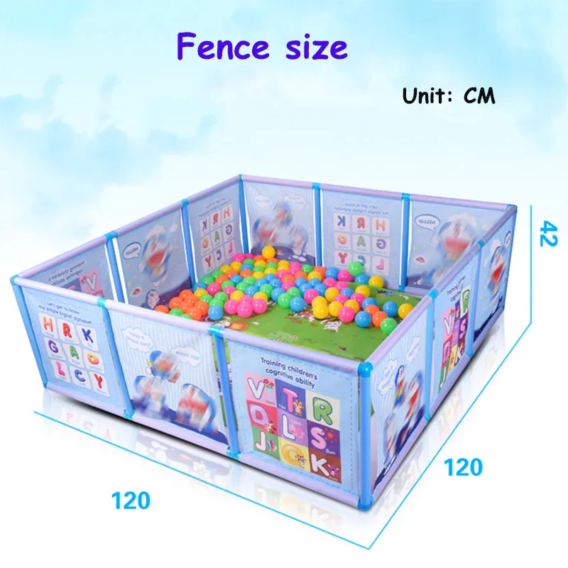 2019Baby Playpen Kids Fence Playpen Plastic Baby Safety Fence Pool Baby Game Fence Baby Crawling Safety Guardrail Step - Цвет: Небесно-голубой