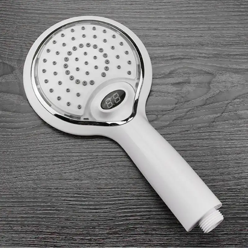 Светодиодный ручной душ с ЖК-дисплеем, ручная душевая головка с температурным цифровым дисплеем, 3 цвета, светодиодный спрей для душа с питанием от воды