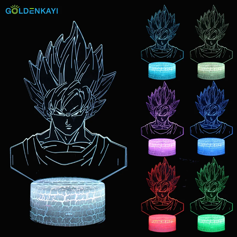 3D Dragon Ball светодиодные ночные светильники атмосфера настольная лампа RGB красочные