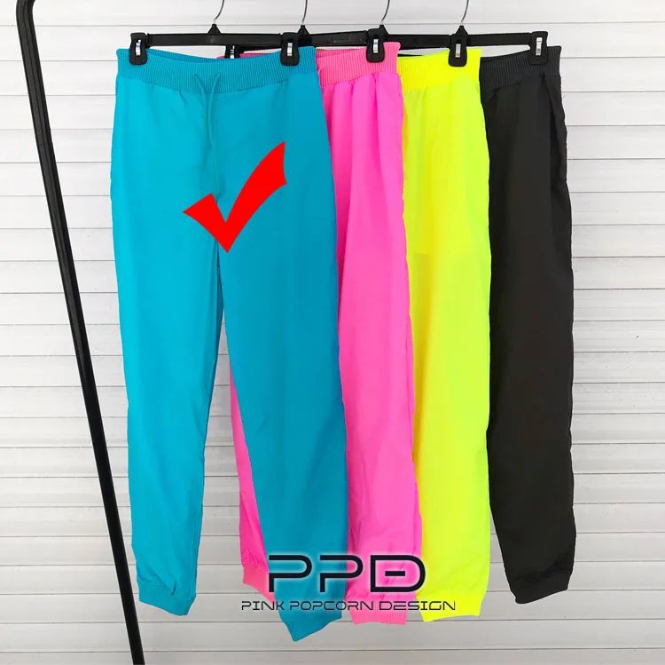 Флуоресцентные шнурок украшения тонкий срез резьбовой рот высокого качества брюки спортивные брюки - Цвет: Color-1