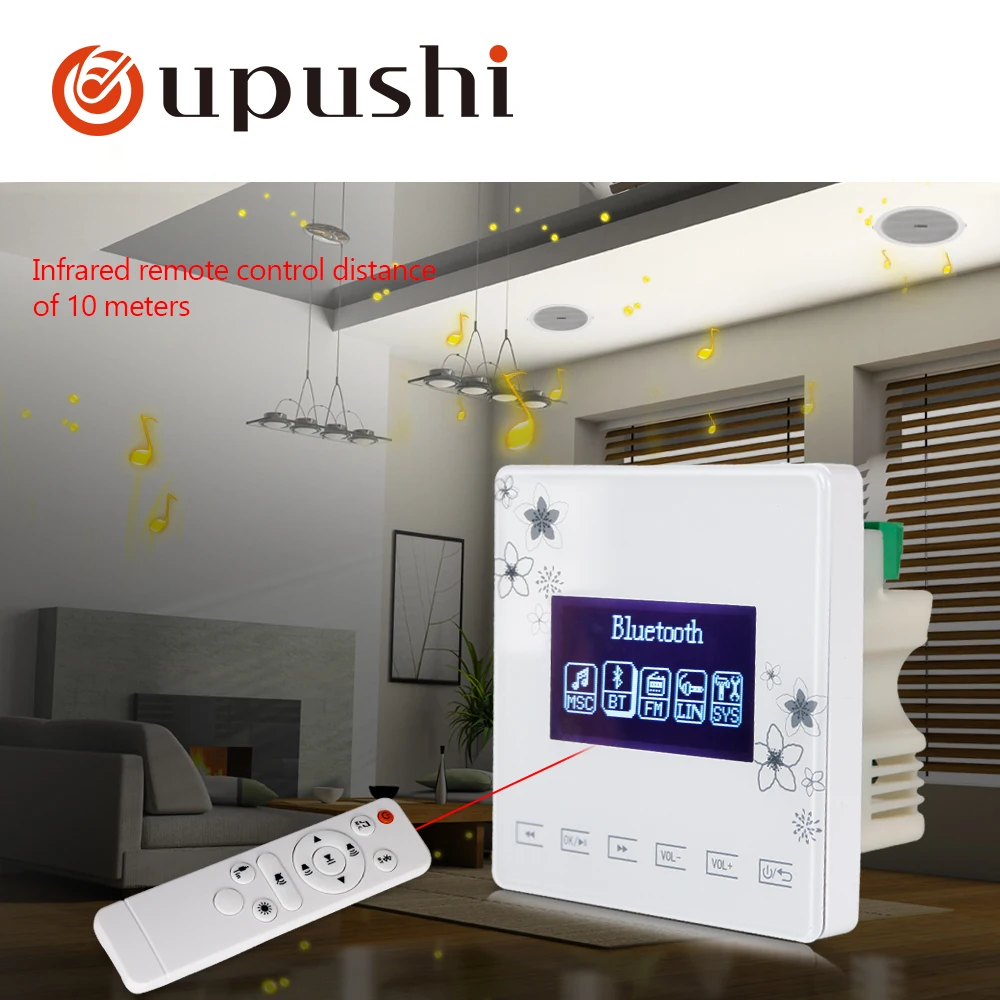 OUPUSHI A0+ CE502 ceilingspeaker и amplifer семейная фоновая музыкальная система с fm/sd/blutooths