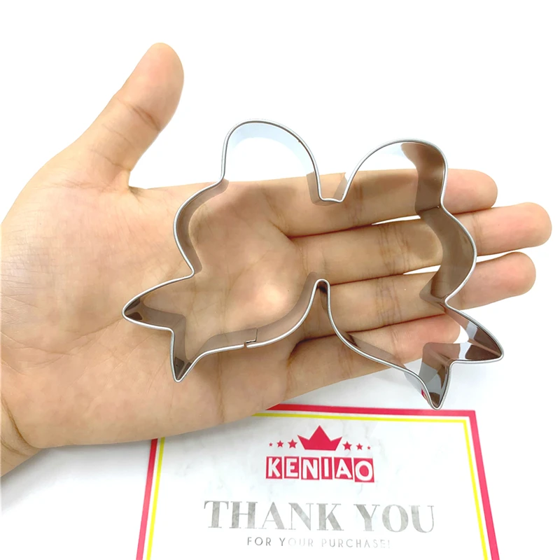 LILIAO Baby Shower Cookie Cutter Set - 3 Piece - Bottle, Rattle and Bow/Ribbon Biscuit Fondant Cutters - Stainless Steel