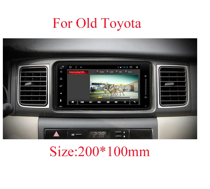 

Youmecity Octa Core 1024*600 Screen 2Din Android 9.0 Car DVD for Toyota Rav 4 Tercel Tundra Venza hiace Audio Video Stereo GPS
