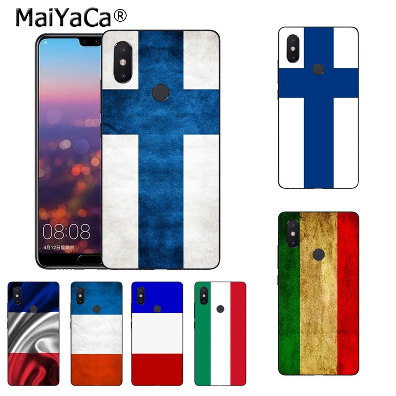

MaiYaCa Hungary Finland Spain flag black soft tpu Phone Accessories Case for xiaomi mi 8se 6 note3 redmi 5plus note 5 case coque